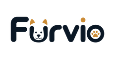 Furvio logo featuring a stylized dog face and paw print on a green background